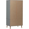 vidaXL Kleiderschrank MOLDE Grau 90x55x175 cm Massivholz Kiefer