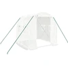 vidaXL Gewächshaus mit Stahlrahmen Weiß 4 m² 2x2x2 m