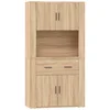 vidaXL Highboard Highboard Sonoma-Eiche Holzwerkstoff (1 St)