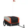 vidaXL Fahrradanhänger Schwarz und Orange 45 kg Eisen