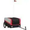 vidaXL Fahrradanhänger Schwarz und Rot 45 kg Eisen