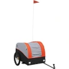vidaXL Fahrradanhänger Schwarz und Orange 45 kg Eisen