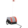 vidaXL Fahrradanhänger Schwarz und Orange 30 kg Eisen
