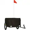vidaXL Fahrradanhänger Schwarz 45 kg Eisen