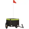 vidaXL Fahrradanhänger Schwarz und Grün 30 kg Eisen