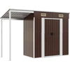 vidaXL Gartenhaus mit Schleppdach Braun 277x107x181 cm Stahl