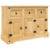 vidaXL Sideboard Sideboard "Corona" Braun 112x44x78 cm Massivholz Mexi...