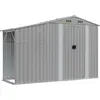 vidaXL Gerätehaus Grau 277x93x179 cm Verzinkter Stahl