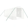 vidaXL Gewächshaus mit Stahlrahmen Weiß 12 m² 6x2x2 m
