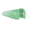 vidaXL Gewächshaus mit Stahlrahmen Grün 28 m² 14x2x2 m