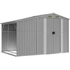 vidaXL Gerätehaus Grau 277x192,5x179 cm Verzinkter Stahl