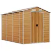 vidaXL Gartenhaus Hellbraun 191 x 300 x 198 cm Verzinkter Stahl