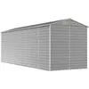 vidaXL Gartenhaus Hellgrau 191 x 555 x 198 cm Verzinkter Stahl