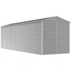vidaXL Gartenhaus Hellgrau 191 x 640 x 198 cm Verzinkter Stahl