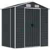 vidaXL Gerätehaus Anthrazit 191x130x198 cm Verzinkter Stahl