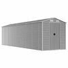 vidaXL Gartenhaus Hellgrau 191x725x198 cm Verzinkter Stahl