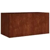vidaXL Blumentopf Pflanzkübel 80x40x40 cm Cortenstahl (1 St)