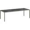 vidaXL Gartentisch Grau Poly-Rattan