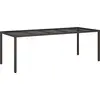 vidaXL Gartentisch Braun Poly-Rattan
