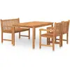 vidaXL, Gartentisch + Balkontisch, Hennenhof (Bank + 2x Sessel + Tisch...