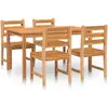 vidaXL, Gartentisch + Balkontisch, Walunon (Bank + 2x Stuhl + Tisch) (...