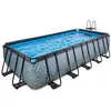 EXIT Stone Rahmenpool 540x250x122cm, Aufstellpool, mit Filterpumpe, Re...