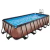 EXIT Wood Rahmenpool 540x250x122cm, Aufstellpool, mit Filterpumpe, Rec...