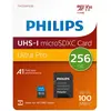 Philips Micro Sdxc 256gb Class 10 Uhs-i U3 Speicherkarte Mit Adapter