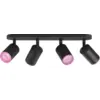 Philips Hue Fugato Aufbauspot White & Color - Schwarz - 4 Spots