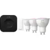 Philips Hue White & Color Starterset GU10 3er-Pack + Bridge Pro + Dimm...