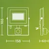 Philips LED-Außenstrahler Lois UE Sensor, 14 W, 3.000 K IP65
