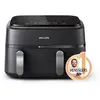 Philips Airfryer 9L Dual Basket, RapidAir, Digital, schwarz (NA351/00)