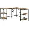 vidaXL Schreibtisch Artisan-Eiche 139 x 139 x 75 cm Holzwerkstoff