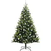 vidaXL, Weihnachtsbaum, Elia (mit LEDs und rosa Bällen) (210 cm)