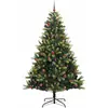 vidaXL, Weihnachtsbaum, Elia (mit LEDs und roten Bällen) (210 cm)