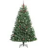 vidaXL, Weihnachtsbaum, Lian (mit LEDs und pinken Kugeln) (240 cm)