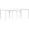 vidaXL Gartentisch Weiß 200 x 100 x 73 cm Poly-Rattan