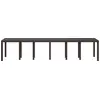 vidaXL Gartentisch Braun 350 x 100 x 74 cm Poly-Rattan