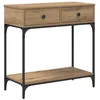 vidaXL Beistelltisch Konsolentisch Artisan-Eiche 75 x 34,5 x 75 cm Hol...