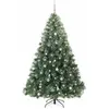 vidaXL, Weihnachtsbaum, Cleo (mit LEDs und pinken Kugeln) (240 cm)