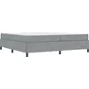vidaXL Boxspringbett Hellgrau 200 x 200 cm Stoff