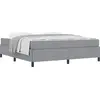 vidaXL Boxspringbett Hellgrau 180 x 200 cm Stoff