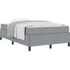 vidaXL Boxspringbett Hellgrau 120 x 190 cm Stoff