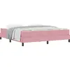 vidaXL Boxspringbett mit Matratze Rosa 180 x 200 cm Stoff