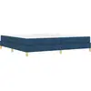 vidaXL Boxspringbett mit Matratze Blau 200 x 200 cm Stoff