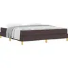 vidaXL Boxspringbett mit Matratze Dunkelbraun 180 x 200 cm Stoff