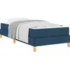 vidaXL Boxspringbett mit Matratze Blau 90 x 190 cm Stoff