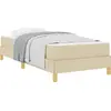 vidaXL Boxspringbett mit Matratze Creme 80 x 200 cm Stoff