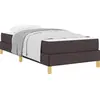 vidaXL Boxspringbett mit Matratze Dunkelbraun 80 x 200 cm Stoff