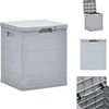 vidaXL Garten-Aufbewahrungsbox 90 L Hellgrau - Gartenboxen